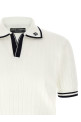 Поло с плоской ребристой отделкой, чёрно-серого цвета DOLCE & GABBANA GXZCMZJBCK8W1002