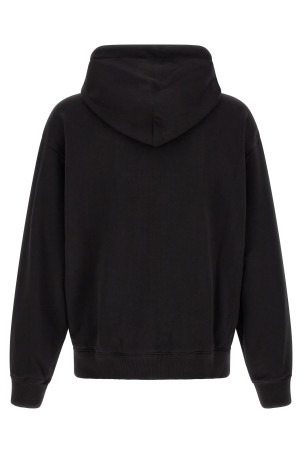 Logo embroidery hoodie Black