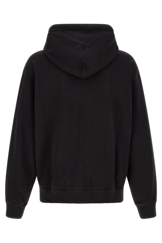 Logo embroidery hoodie Black