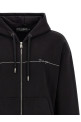 Logo embroidery hoodie Black
