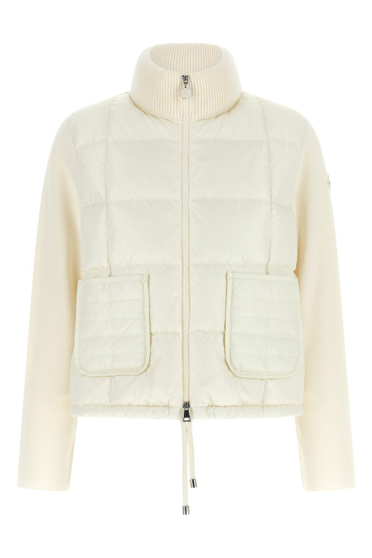Кардиган с подкладкой из двух материалов, белый MONCLER L20939B00067M1131034