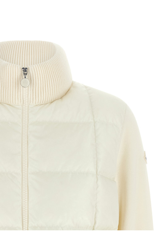 Кардиган с подкладкой из двух материалов, белый MONCLER L20939B00067M1131034
