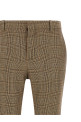 Брюки «гусиная лапка» Prince of Wales, коричневые SAINT LAURENT A000KTY3L612242