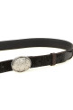 'Texture' leather belt Brown