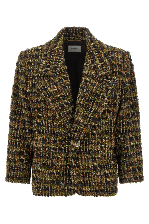 Bouclé tweed blazer Multicolor