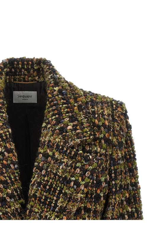 Bouclé tweed blazer Multicolor