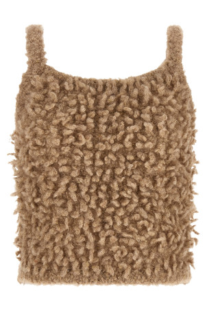 Bouclé top Beige
