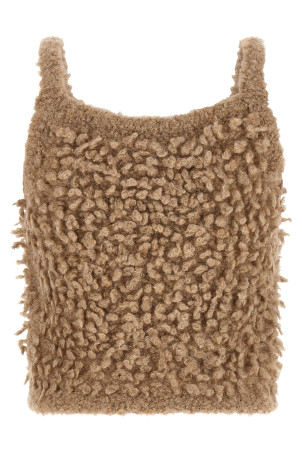 Bouclé top Beige