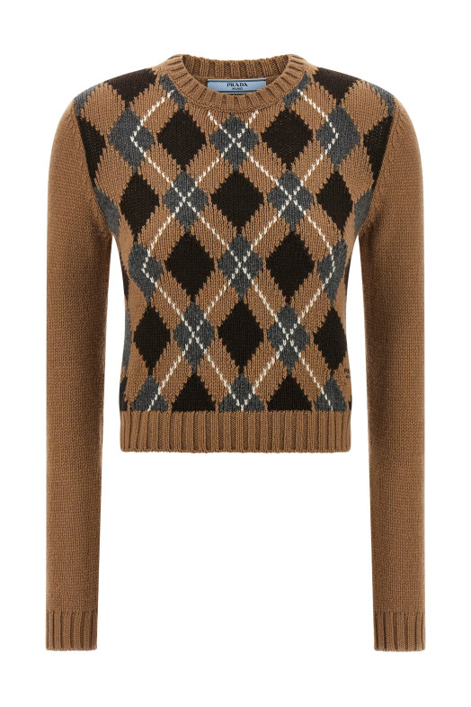 Argyle sweater Brown