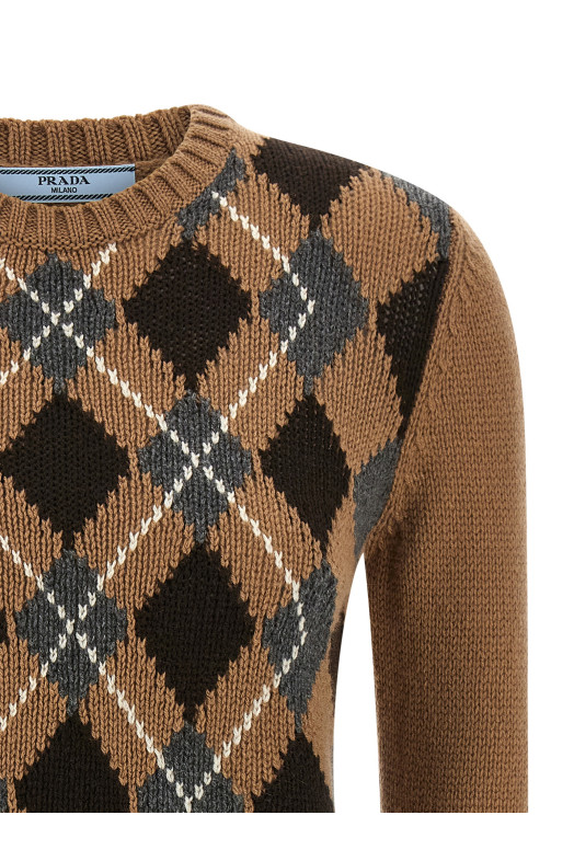 Argyle sweater Brown