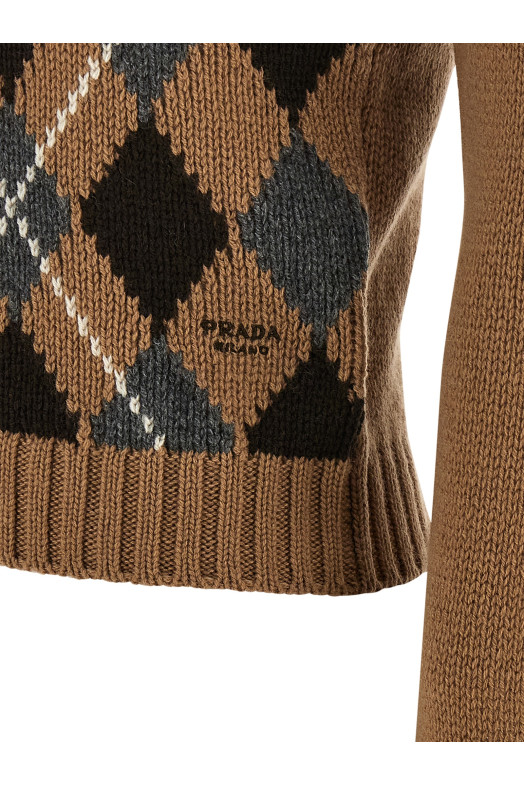 Argyle sweater Brown