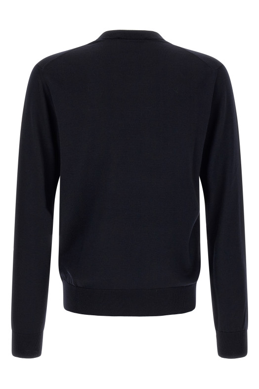 Свитер с геральдическим гербом, синий DOLCE & GABBANA GXX24ZJGMLSB0665