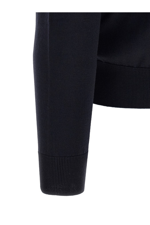Свитер с геральдическим гербом, синий DOLCE & GABBANA GXX24ZJGMLSB0665