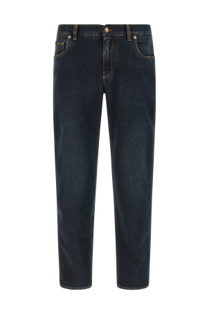 Logo plaque jeans Blue