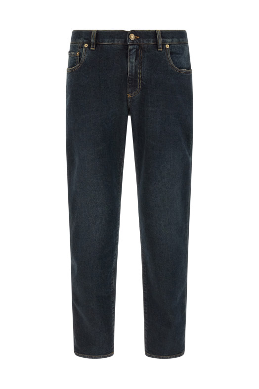 Logo plaque jeans Blue