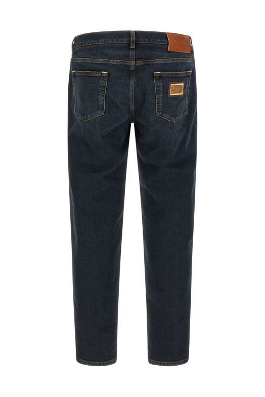 Logo plaque jeans Blue