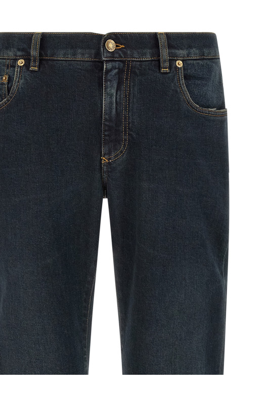 Logo plaque jeans Blue