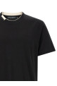 Double-layer collar t-shirt Black
