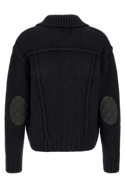 Логотип на кардигане синего цвета DSQUARED2 S74HA1638D13240477