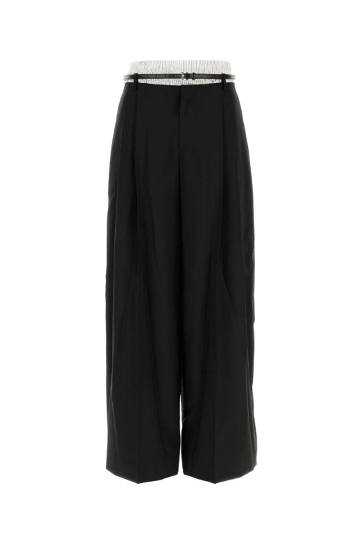 MID-RISE BELTED TAILORED PANT Black ALEXANDER WANG (1WC4264058)