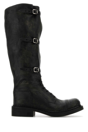 Black leather boots Black MIU MIU (5W315EFG0352KJ)