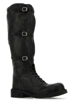 Black leather boots Black MIU MIU (5W315EFG0352KJ)