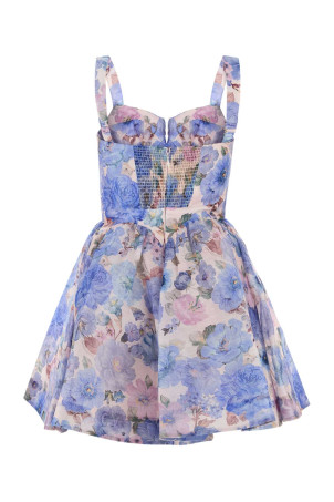 Printed linen blend Rebellion mini dress ZIMMERMANN (6493DC261)