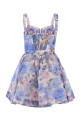Printed linen blend Rebellion mini dress ZIMMERMANN (6493DC261)