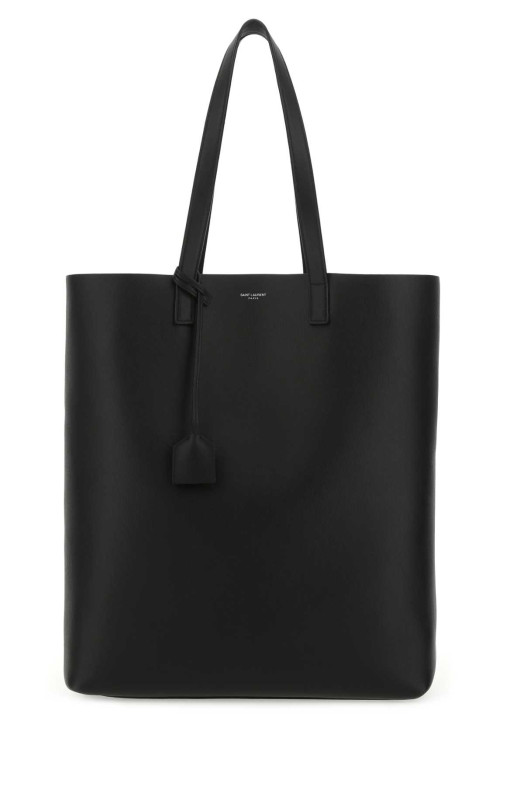 Black leather Bold shopping bag Black SAINT LAURENT (676657CSU0N)