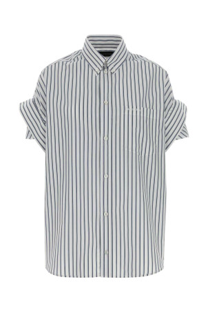Embroidered poplin oversize shirt White BALENCIAGA (857833TTM33)