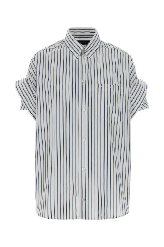 Embroidered poplin oversize shirt White BALENCIAGA (857833TTM33)