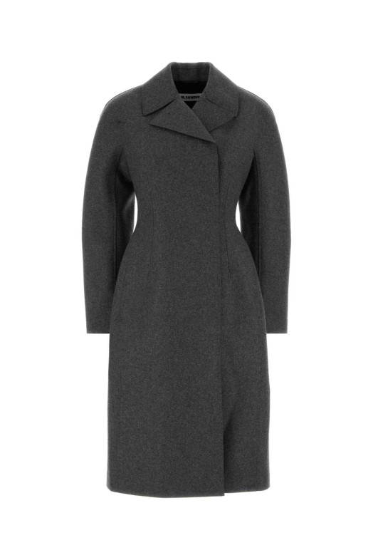 Dark grey wool coat Beige JIL SANDER (J02AA0197J40346)