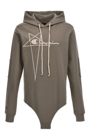 Сірий боді з капюшоном champion x rick owens