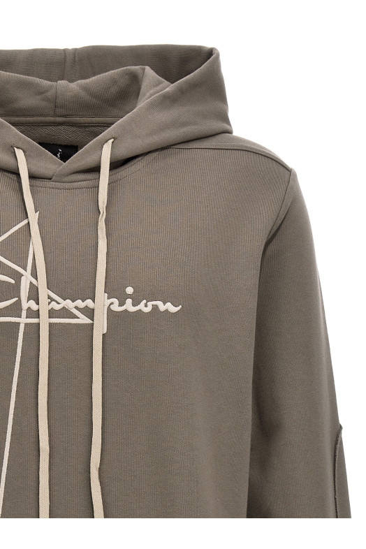 Боди с капюшоном champion x rick owens серый