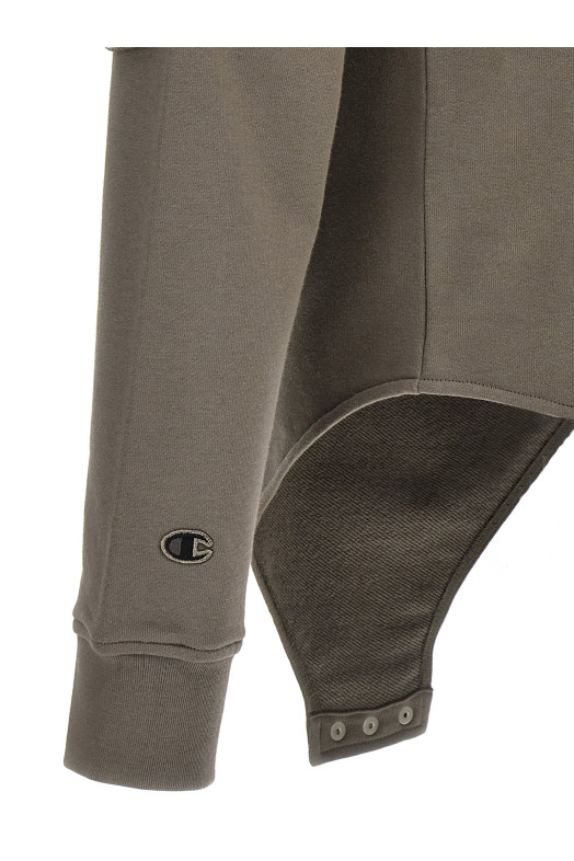 Боди с капюшоном champion x rick owens серый