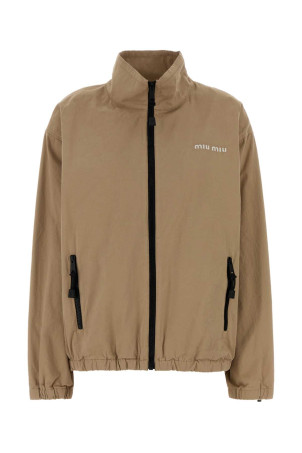 Camel gabardine windbreaker MIU MIU (ML1558SOOO19LW)