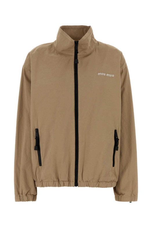 Camel gabardine windbreaker MIU MIU (ML1558SOOO19LW)