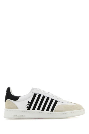 White leather Boxer sneakers DSQUARED (SNM036401504118)