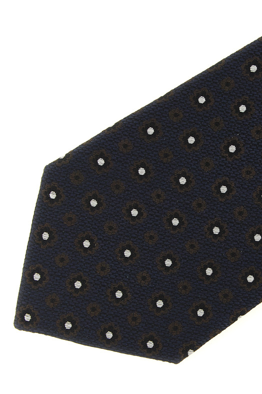 Jacquard tie Blue