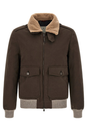 Waterproof bomber jacket Brown