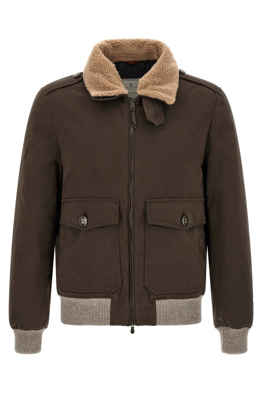 Waterproof bomber jacket Brown