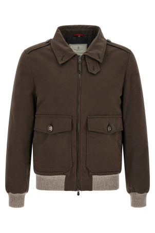Waterproof bomber jacket Brown