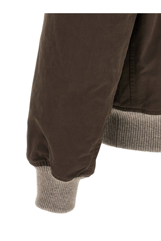 Waterproof bomber jacket Brown