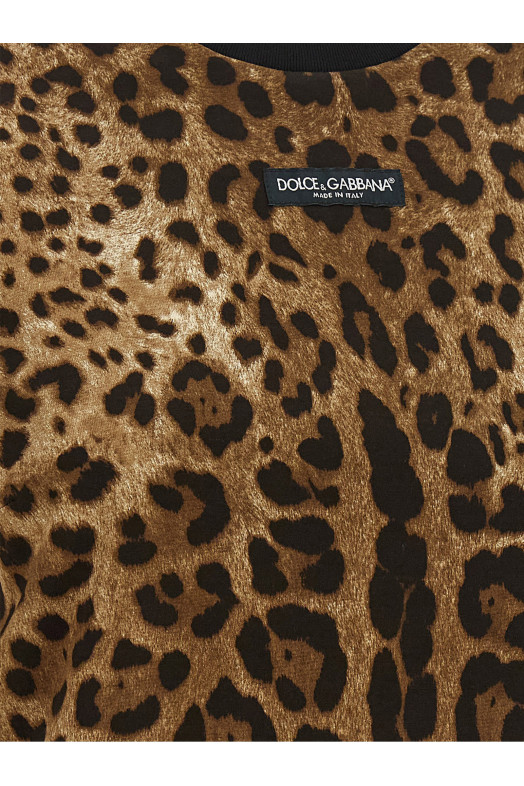 'Leo' cropped T-shirt Brown
