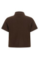 'Cassandre' crop polo shirt Brown