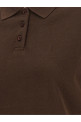 'Cassandre' crop polo shirt Brown
