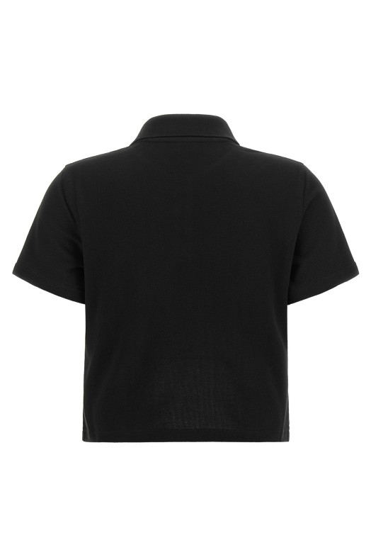 'Cassandre' crop polo shirt Black
