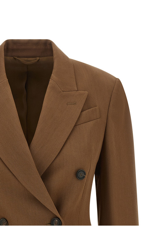 Double-breasted blazer Brown