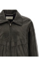 Bubble leather jacket Black