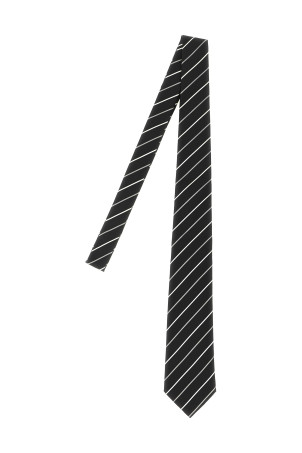Striped tie Black